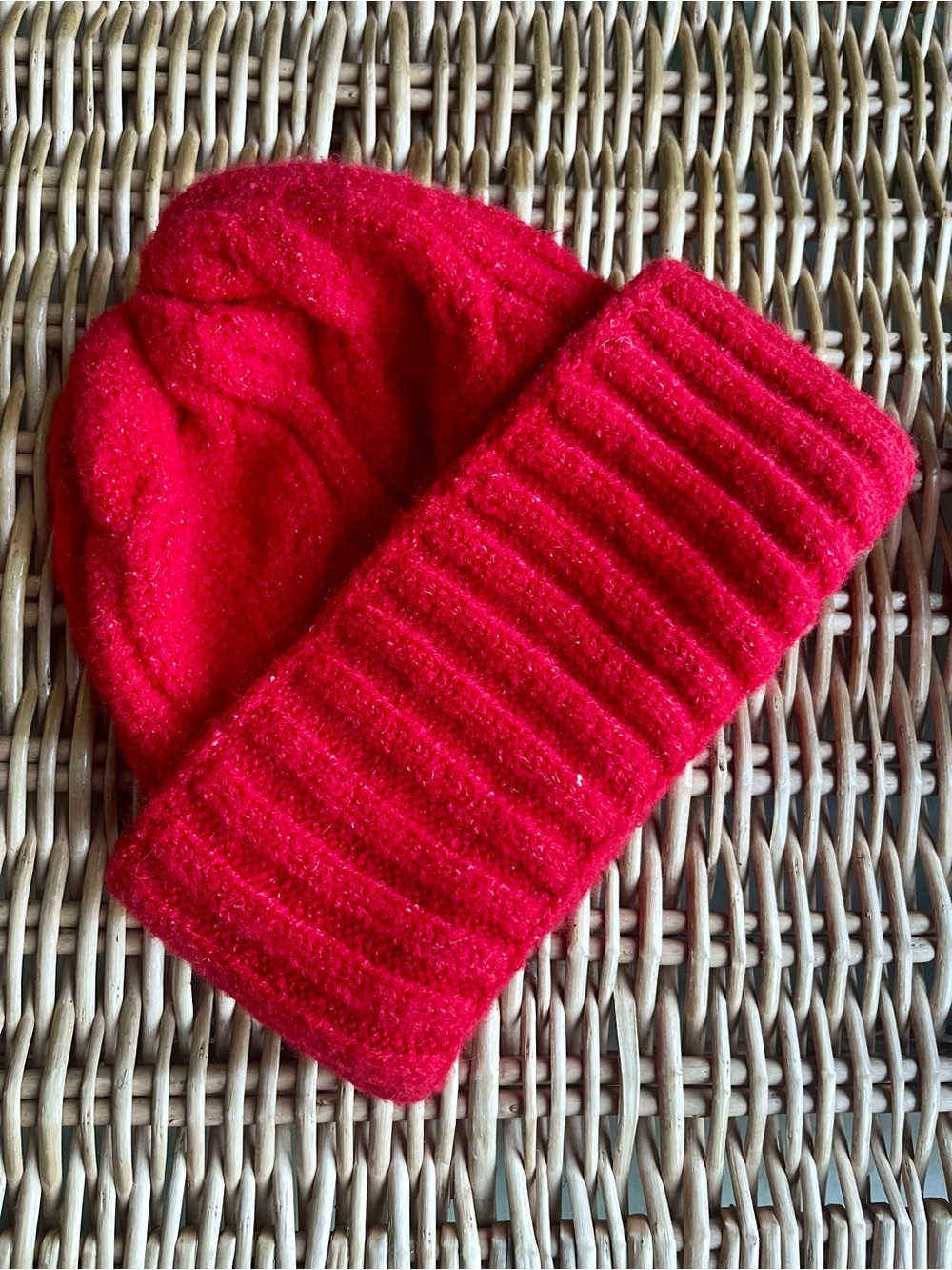 Free People Red Coastline Beanie NWT